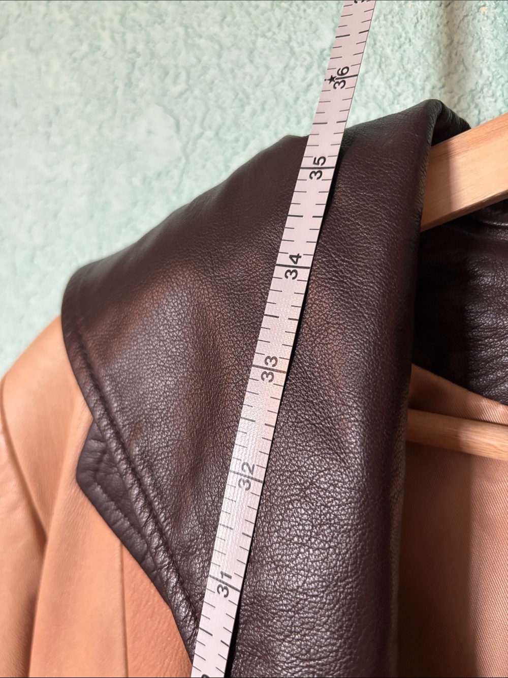 Vintage Vera Pelle Tan Vegan Leather Jacket with Brown Hood Women’s Medium Fair - Picture 9 of 10